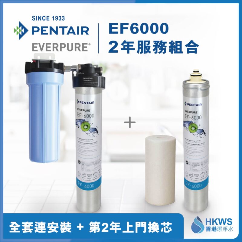 Everpure EF6000 直飲濾水設備2年全費